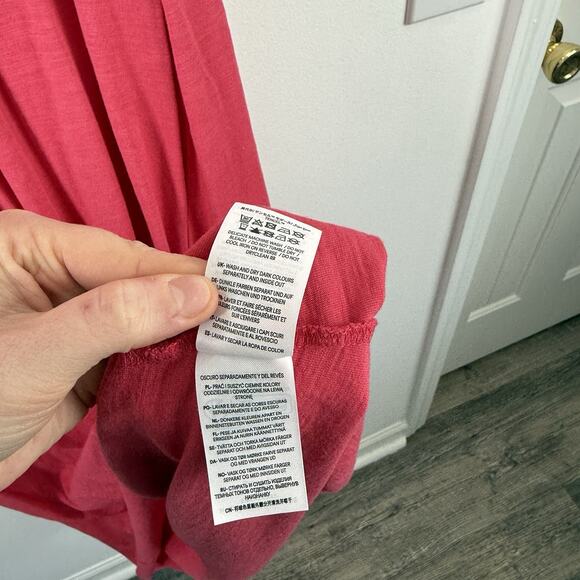 Boden Chloe Notch Jersey Shirt Midi Dress Pink Minimalist Womens UK 14 US 10 - Picture 7 of 9